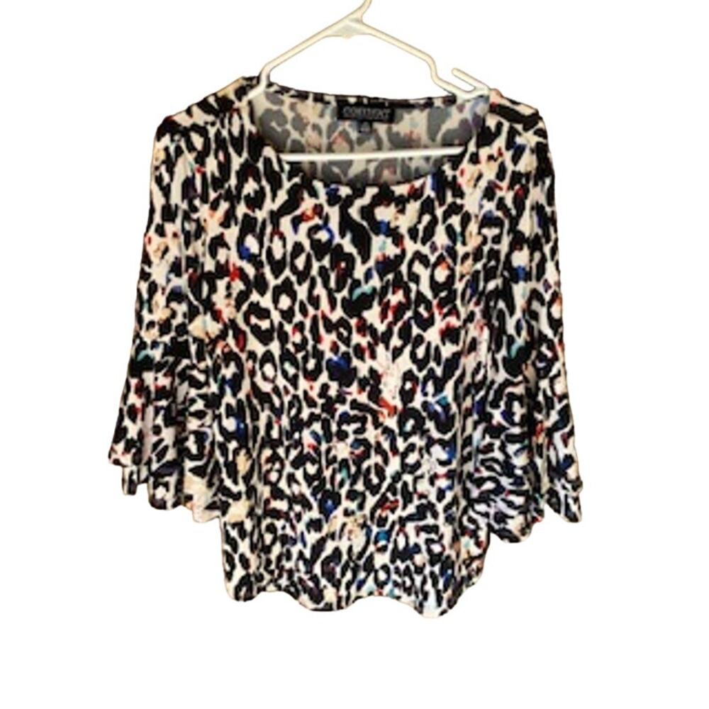 Context for Lord and Taylor Cheetah Bell Sleeve Women's Top Medium